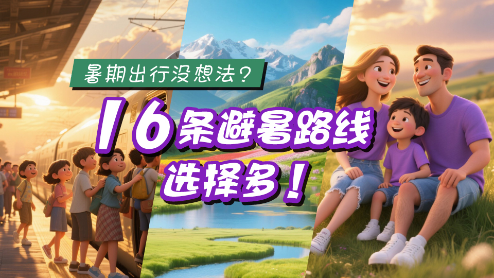 暑期出行没想法？16条避暑路线选择多！