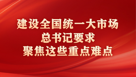 建设全国统一大市场，总书记要求聚焦这些重点难点
