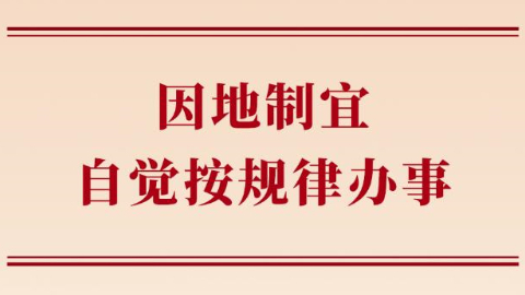 因地制宜，自觉按规律办事
